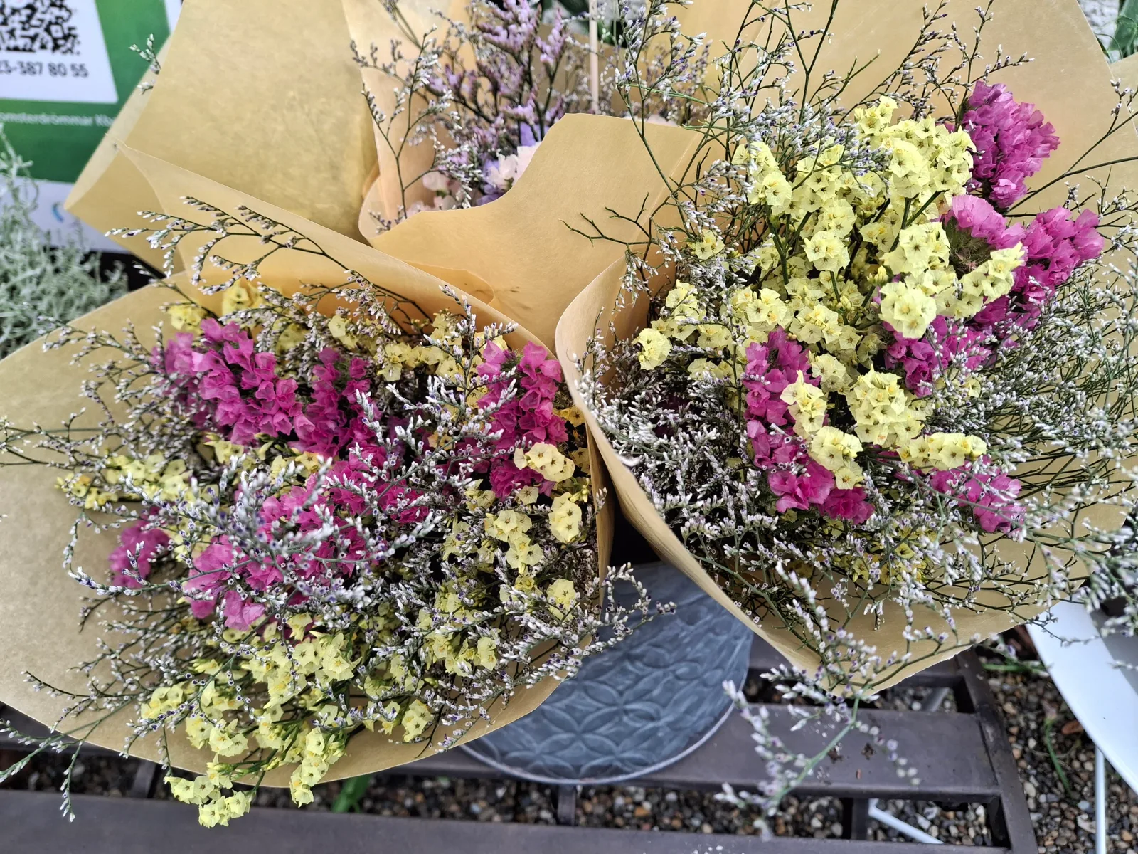 Buketter med torkade blommor